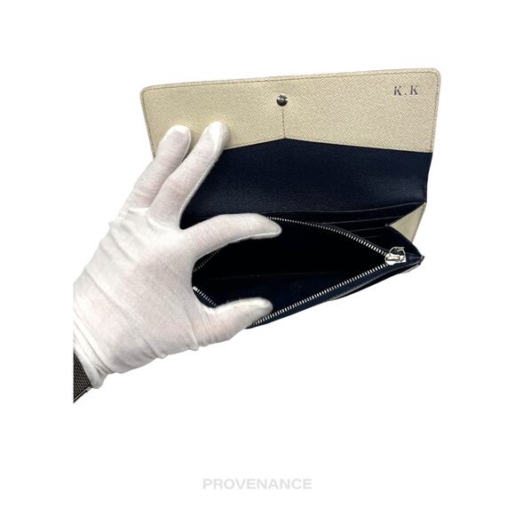 🔴 Louis Vuitton Long Wallet - White Blue Epi Patchwork - Picture 7 of 12